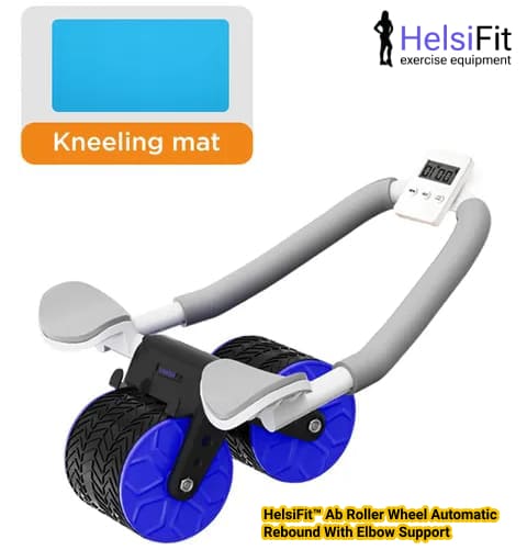 HelsiFit™ Ab Roller Wheel Automatic Rebound With Elbow Support