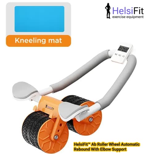 HelsiFit™ Ab Roller Wheel Automatic Rebound With Elbow Support