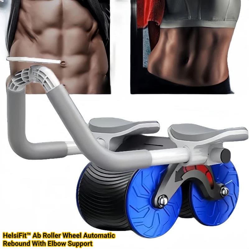 Ab Roller Wheel Automatic Rebound With Elbow Support