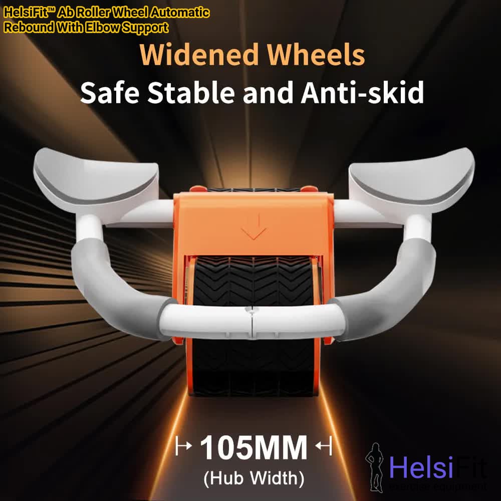 Ab Roller Wheel Automatic Rebound With Elbow Support